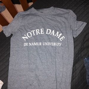notre dame de namur university shirt
